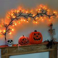Halloween Girlanda LED z Gałązkami Nietoperzami i Dyniami do Dekoracji Wnętrz Ogrodu - Image 11
