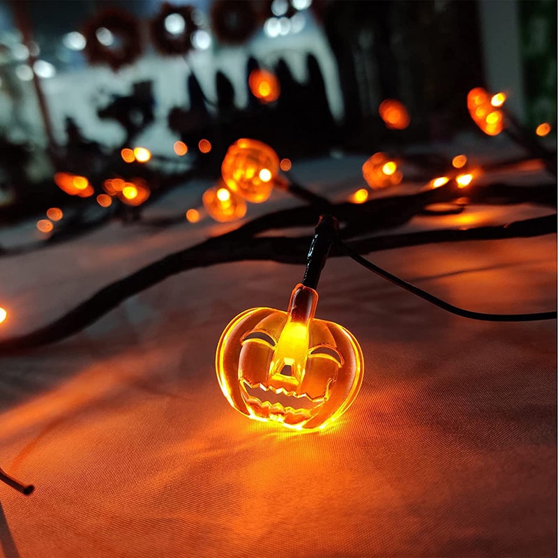 Halloween Girlanda LED z Gałązkami Nietoperzami i Dyniami do Dekoracji Wnętrz Ogrodu - Image 9