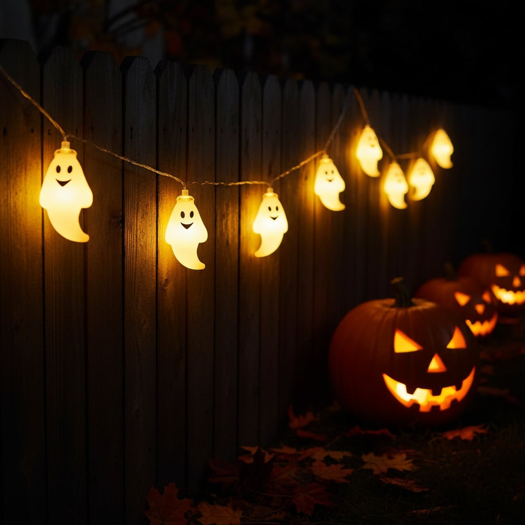 Halloween Girlanda świetlna LED Duszki do Dekoracji Wnętrz i Ogrodu - Image 1