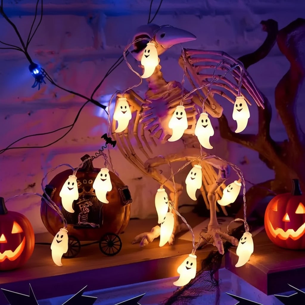 Halloween Girlanda świetlna LED Duszki do Dekoracji Wnętrz i Ogrodu - Image 3