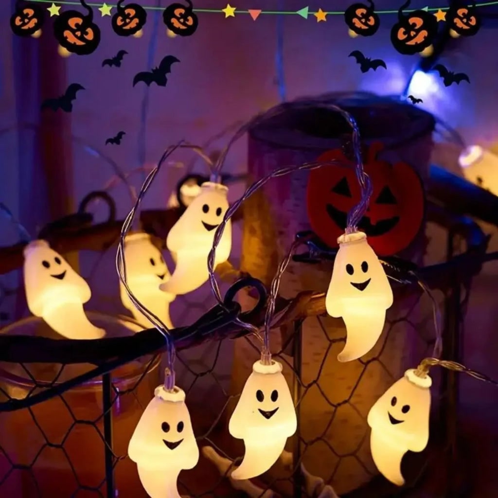 Halloween Girlanda świetlna LED Duszki do Dekoracji Wnętrz i Ogrodu - Image 5