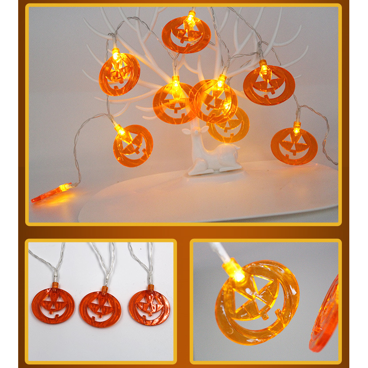 Halloween Girlanda świetlna LED Dynie Nietoperze Duchy Zasilanie Bateryjne - Image 12
