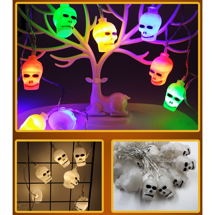 Halloween Girlanda świetlna LED Dynie Nietoperze Duchy Zasilanie Bateryjne - Image 17