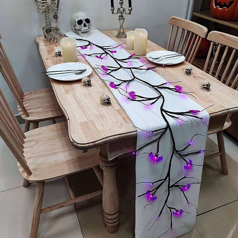 Halloween Girlanda świetlna LED z Nietoperzami i Dyniami do Dekoracji Wnętrz Ogrodu - Image 1
