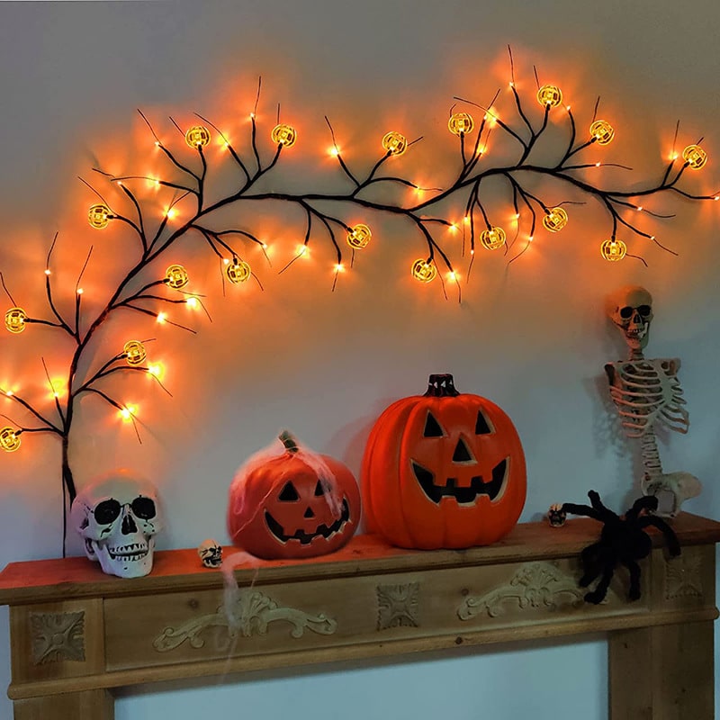 Halloween Girlanda świetlna LED z Nietoperzami i Dyniami do Dekoracji Wnętrz Ogrodu - Image 11