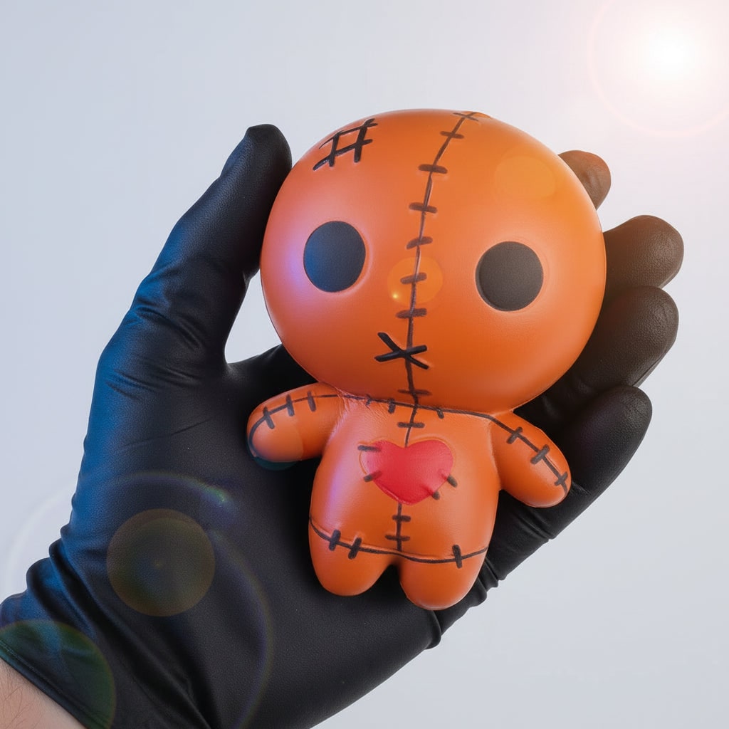 Halloween Gniotek Antystresowy dla Dorosłych i Dzieci Laleczka Voodoo Squishy do ściskania - Image 1