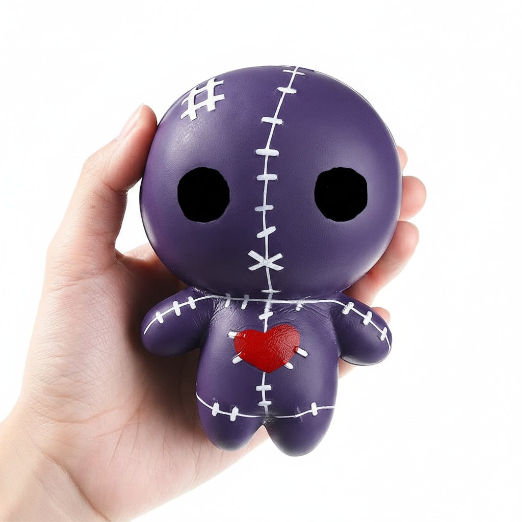 Halloween Gniotek Antystresowy dla Dorosłych i Dzieci Laleczka Voodoo Squishy do ściskania - Image 3