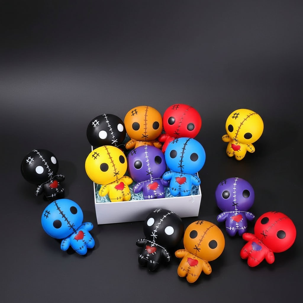 Halloween Gniotek Antystresowy dla Dorosłych i Dzieci Laleczka Voodoo Squishy do ściskania - Image 7