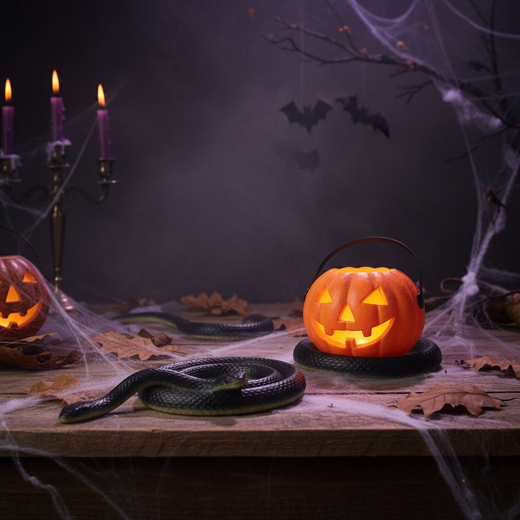 Halloween Gumowy Wąż Zabawka Dekoracyjna Realistyczna do Ogrodowego żartu 130 Cm - Image 1