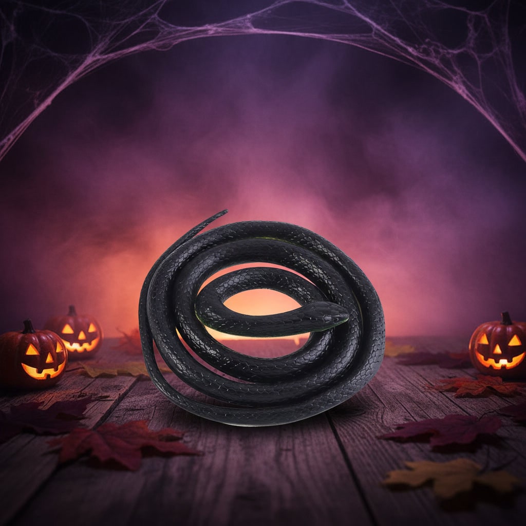 Halloween Gumowy Wąż Zabawka Dekoracyjna Realistyczna do Ogrodowego żartu 130 Cm - Image 2