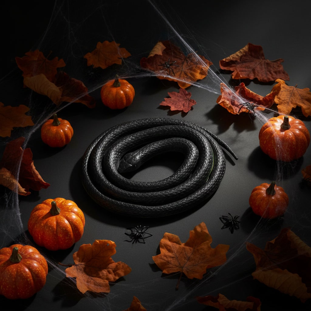 Halloween Gumowy Wąż Zabawka Dekoracyjna Realistyczna do Ogrodowego żartu 130 Cm - Image 3