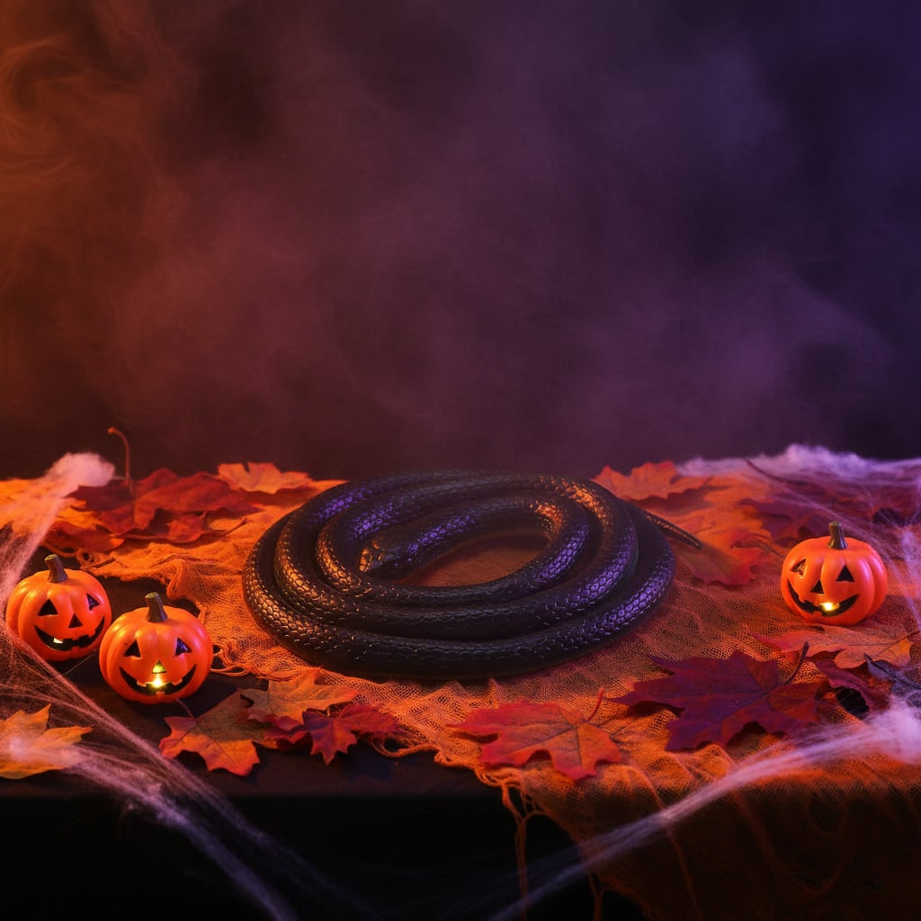 Halloween Gumowy Wąż Zabawka Dekoracyjna Realistyczna do Ogrodowego żartu 130 Cm - Image 5