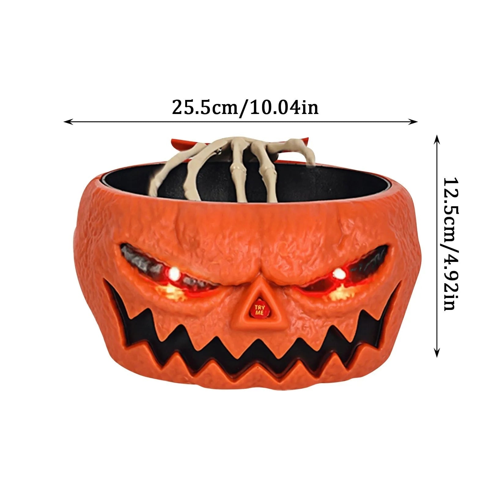Halloween Interaktywna Miska na Słodycze ze Czujnikiem Ruchu i świecącymi Oczami LED - Image 5