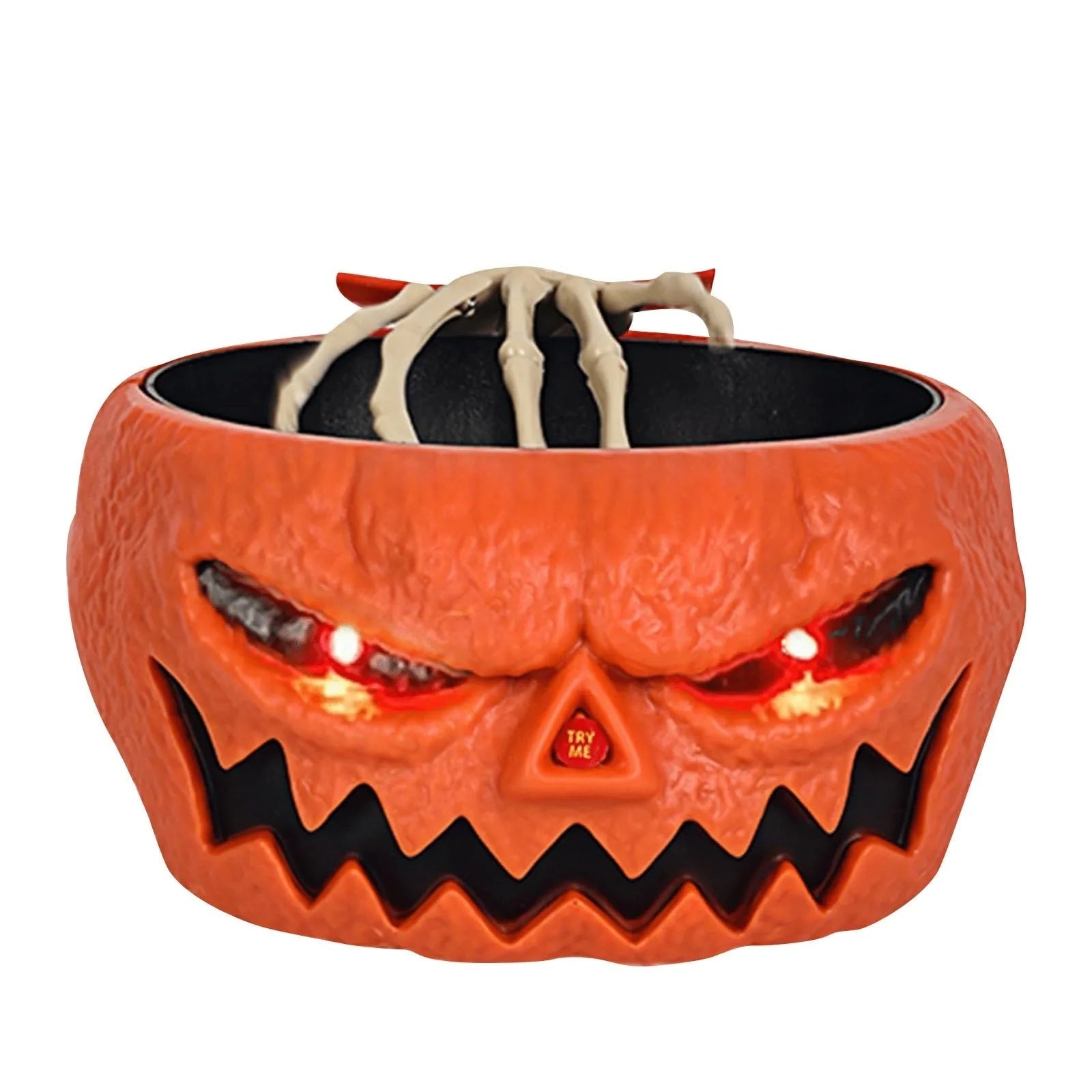 Halloween Interaktywna Miska na Słodycze ze Czujnikiem Ruchu i świecącymi Oczami LED - Image 8