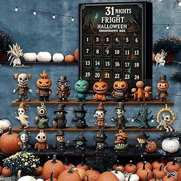 Halloween Kalendarz Adwentowy dla Dzieci z Figurkami Niespodziankami i Dekoracją Nawiedzonego Zamku - Image 3