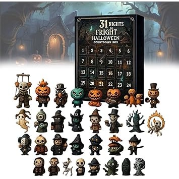 Halloween Kalendarz Adwentowy dla Dzieci z Figurkami Niespodziankami i Dekoracją Nawiedzonego Zamku - Image 4