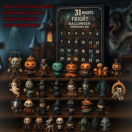 Halloween Kalendarz Adwentowy dla Dzieci z Mini Figurkami Potworów i Duchów - Image 2