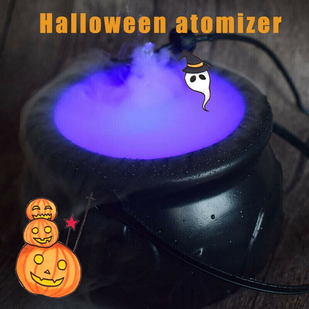 Halloween Kociołek Czarownicy z Generatorem Mgły i LED do Dekoracji Domu - Image 1