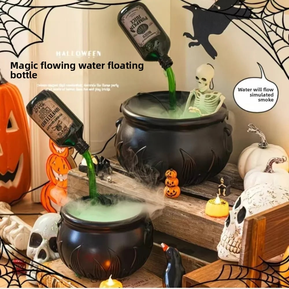 Halloween Kociołek Czarownicy z Wytwornicą Mgły i Podświetleniem LED - Image 2