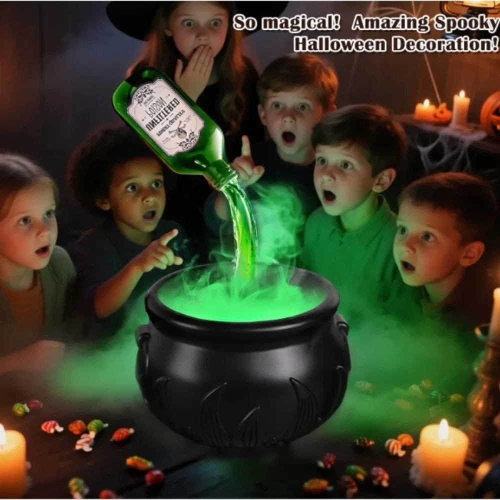 Halloween Kociołek Czarownicy z Wytwornicą Mgły i Podświetleniem LED - Image 4