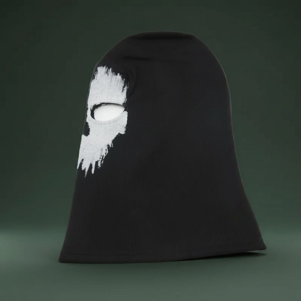 Halloween Kominiarka z Czaszką Narciarska dla Dzieci i Dorosłych Czarna Dzianina - Image 5