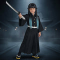 Halloween Kostium Cosplay Anime Strój Samuraja z Szerokimi Rękawami i Peruką Turkusową - Image 1