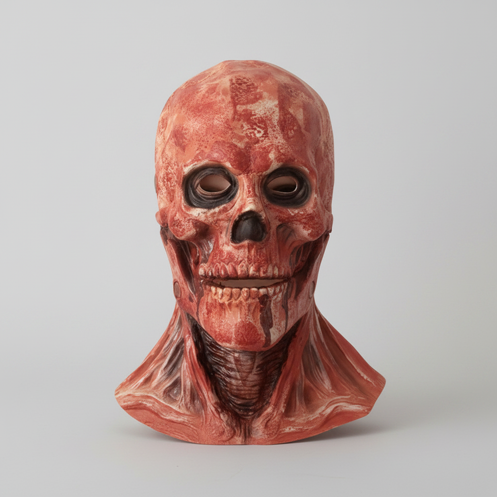 Halloween Kostium Maska na Całą Głowę Klaun i Czaszka Lateksowa Dwuwarstwowa Strój Przebranie - Image 3