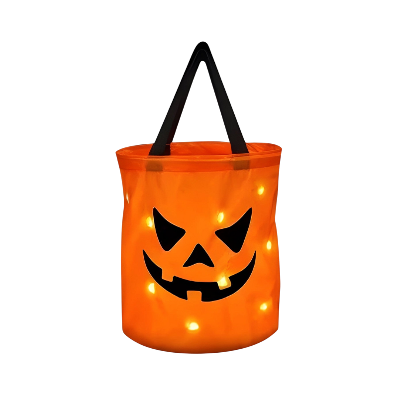 Halloween Koszyk na Słodycze z Dyniami i Podświetleniem LED do Dekoracji - Image 1