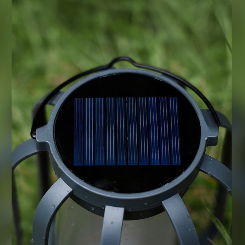 Halloween Lampa Solarna Ogrodowa Latarnia z Efektem Płomienia i Sznurowym Uchwytem do Ogrodu - Image 3