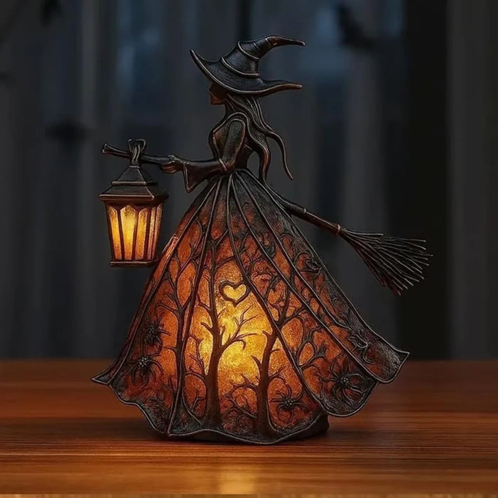 Halloween Lampka Czarownica z LED Lampionem Dekoracyjna na Imprezę - Image 3