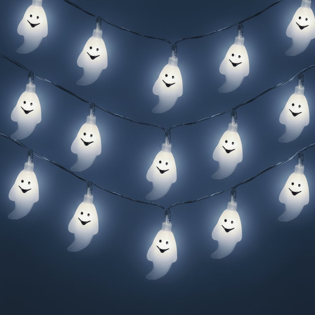 Halloween Lampki LED Girlanda Duszki świetlna do Dekoracji Wnętrz i Ogrodu 150cm - Image 2