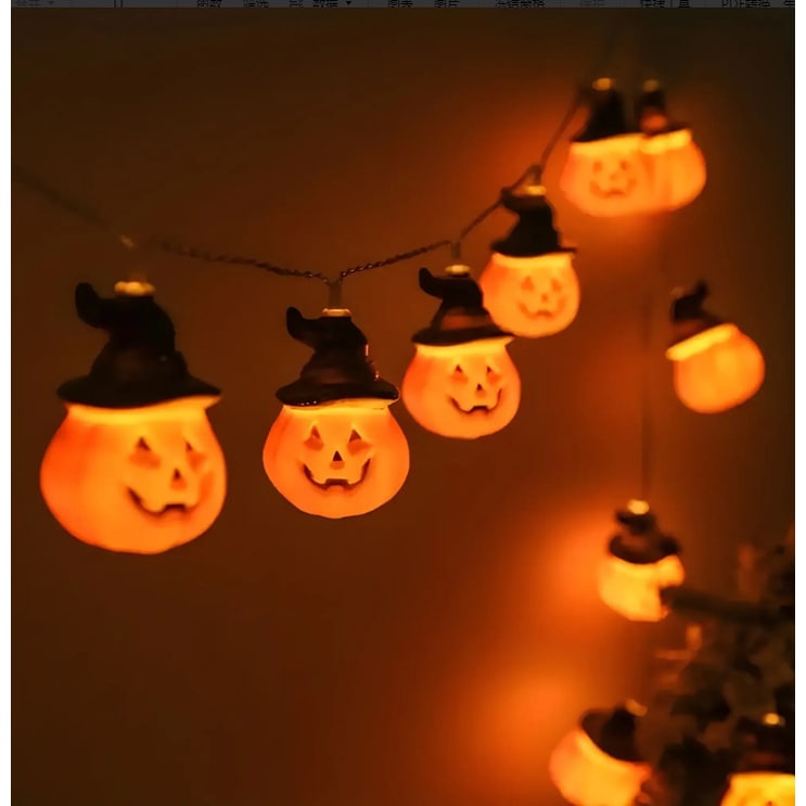 Halloween Lampki LED na Baterie Zewnętrzne do Domu Girlanda świetlna z Dekoracjami - Image 3