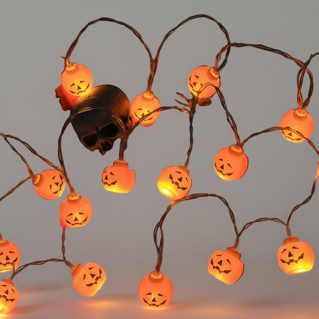 Halloween Lampki LED Sznur świetlny Dekoracyjny z Figurkami na Imprezę i Ogród - Image 2