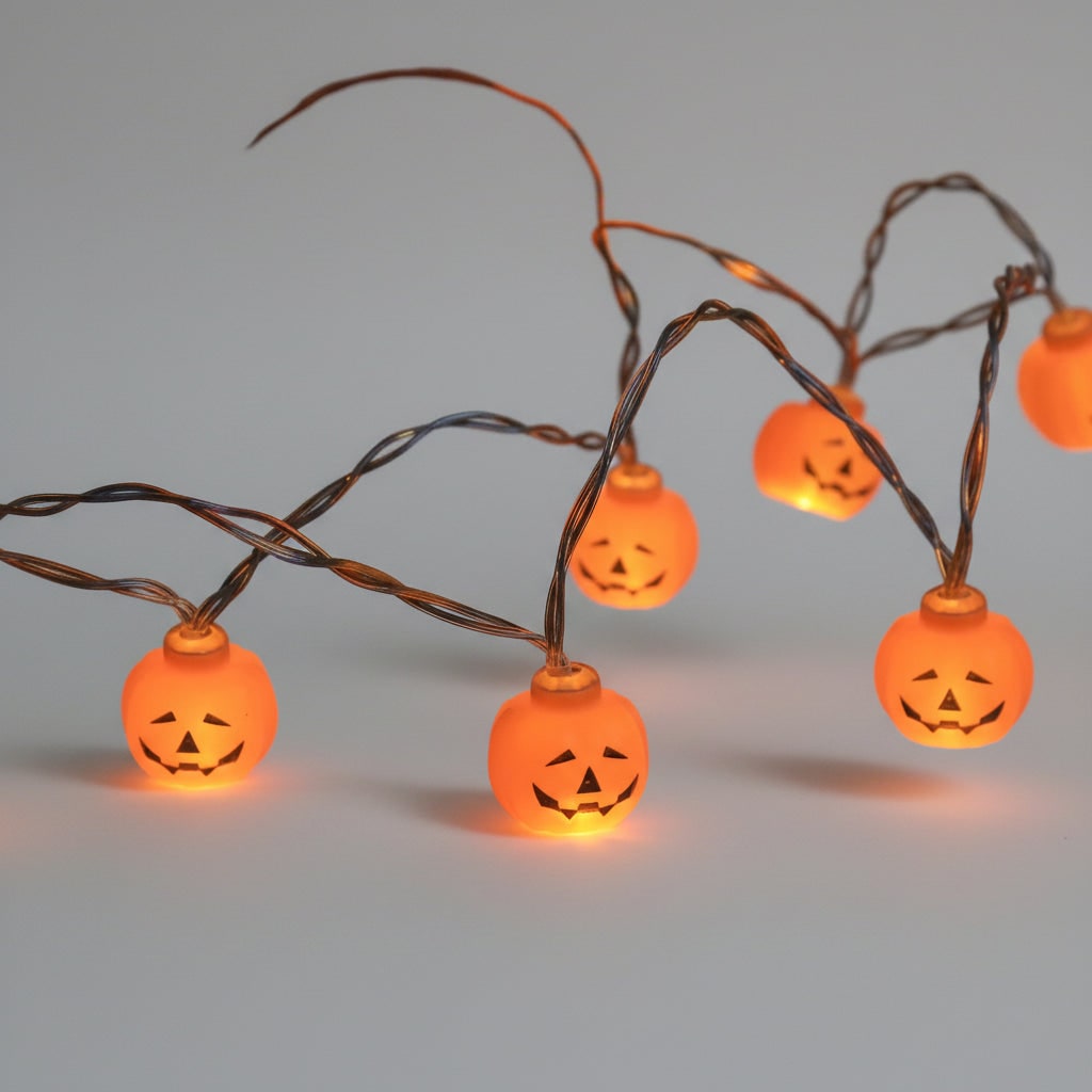 Halloween Lampki LED Sznur świetlny Dekoracyjny z Figurkami na Imprezę i Ogród - Image 7