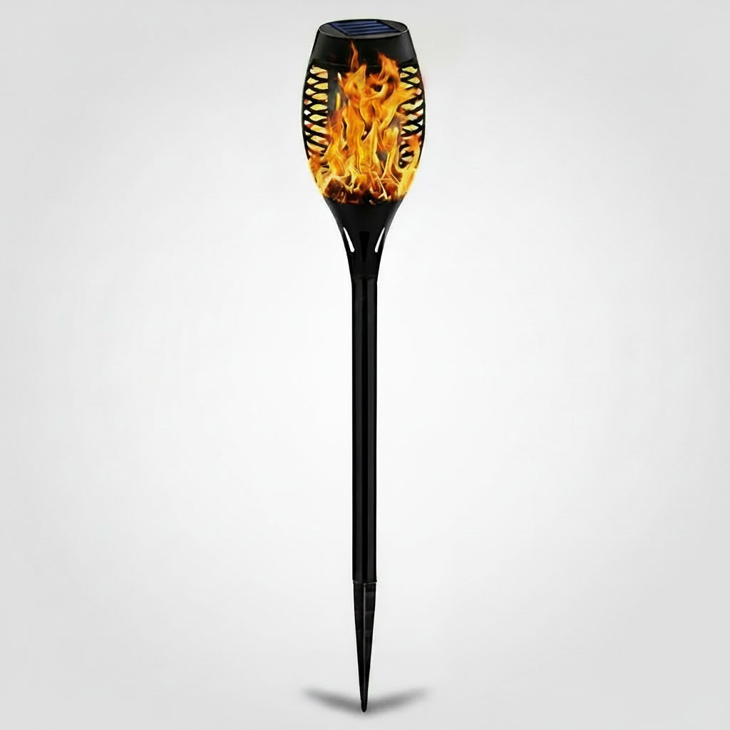 Halloween Lampki Solarne do Ogrodu Pochodnia z Efektem Płomienia LED Lampa Na Balkon Solarna - Image 1