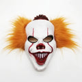 Halloween Maska Klauna ze Syntetycznymi Włosami Straszna na Imprezę i Cosplay - Image 1