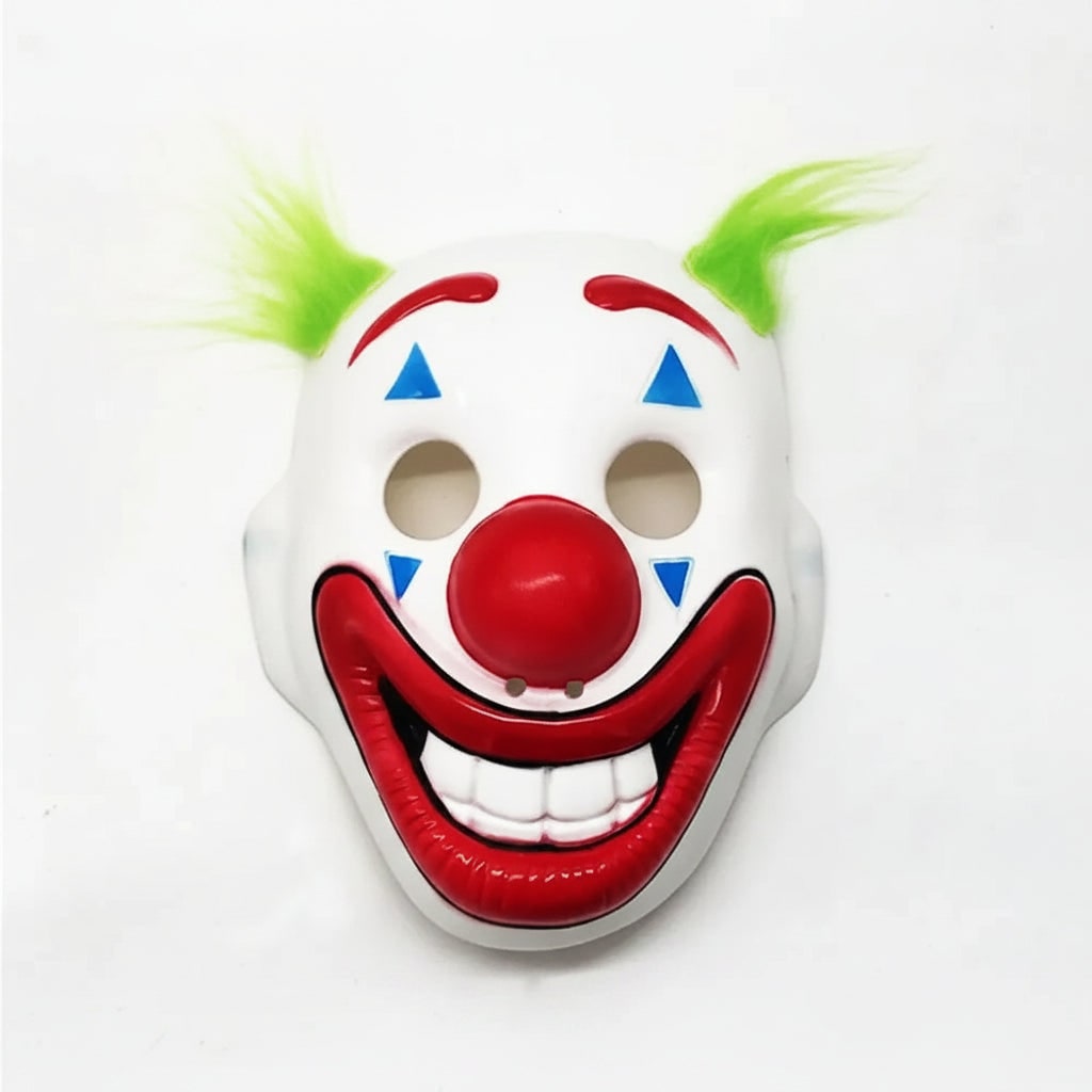 Halloween Maska Klauna ze Syntetycznymi Włosami Straszna na Imprezę i Cosplay - Image 4