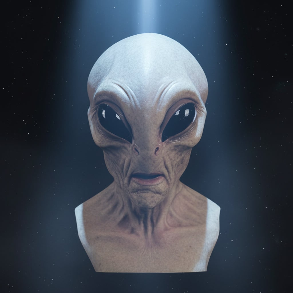 Halloween Maska Lateksowa Kosmity na Całą Głowę Realistyczna - Image 1