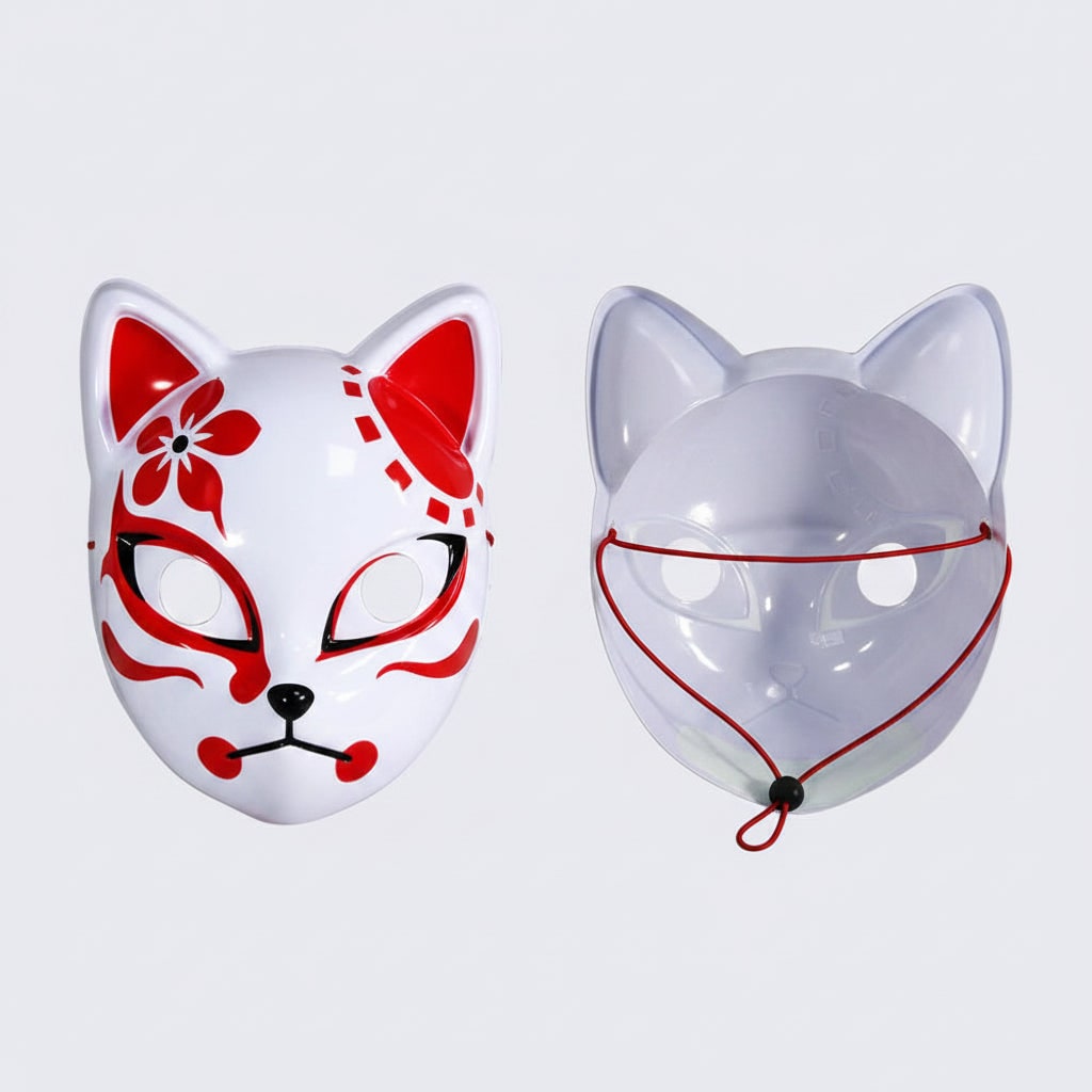 Halloween Maska LED Kot Anime Cosplay ze świecącym Podświetleniem do Masek na Maski - Image 8