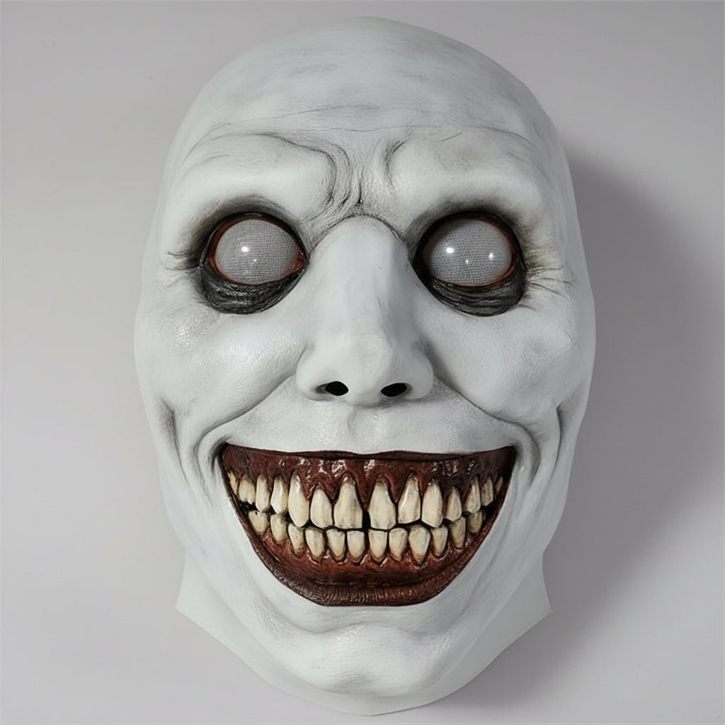 Halloween Maska LED na Twarz Lateksowa Straszna z Szerokim Uśmiechem i Elastycznym Paskiem - Image 10