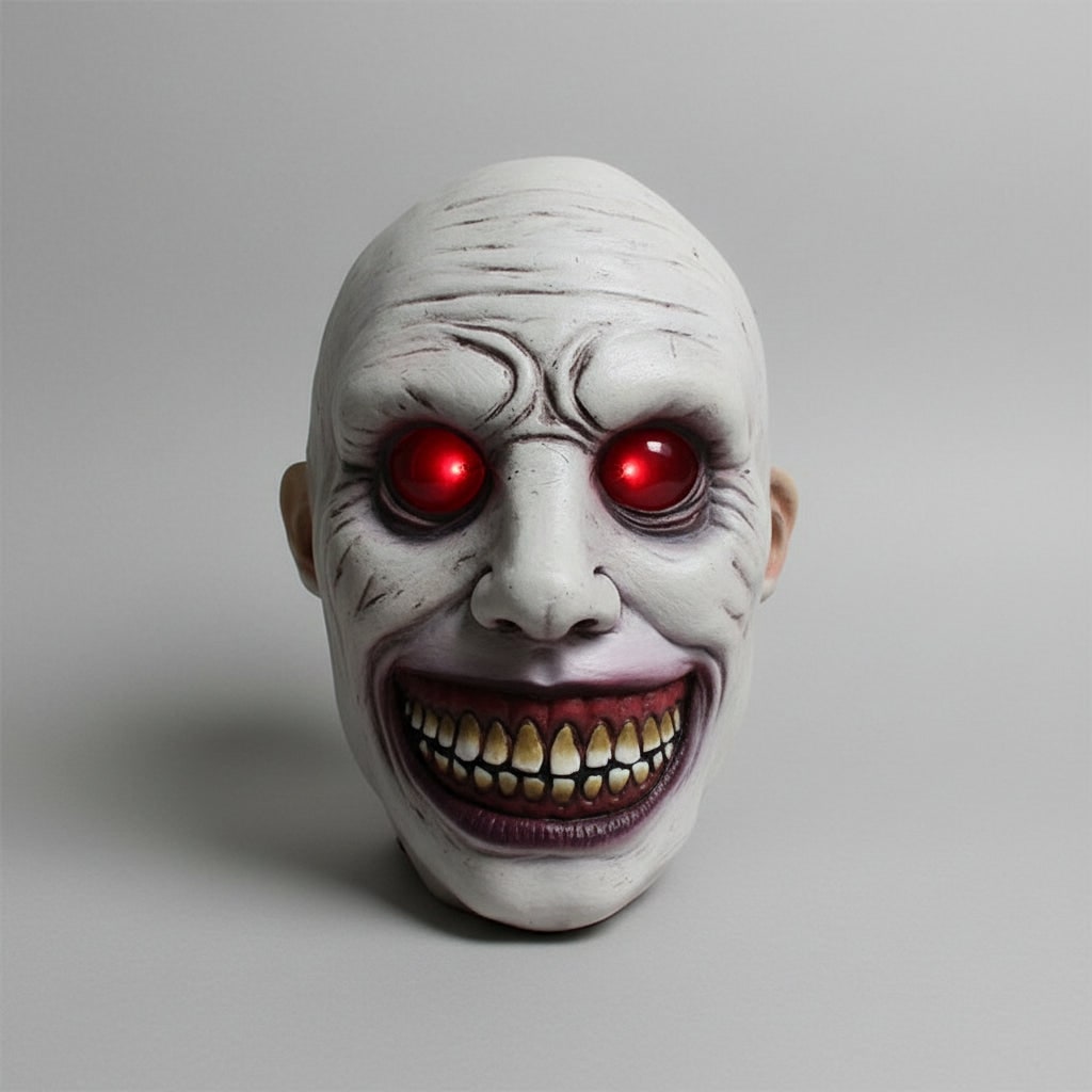 Halloween Maska LED na Twarz Lateksowa Straszna z Szerokim Uśmiechem i Elastycznym Paskiem - Image 11