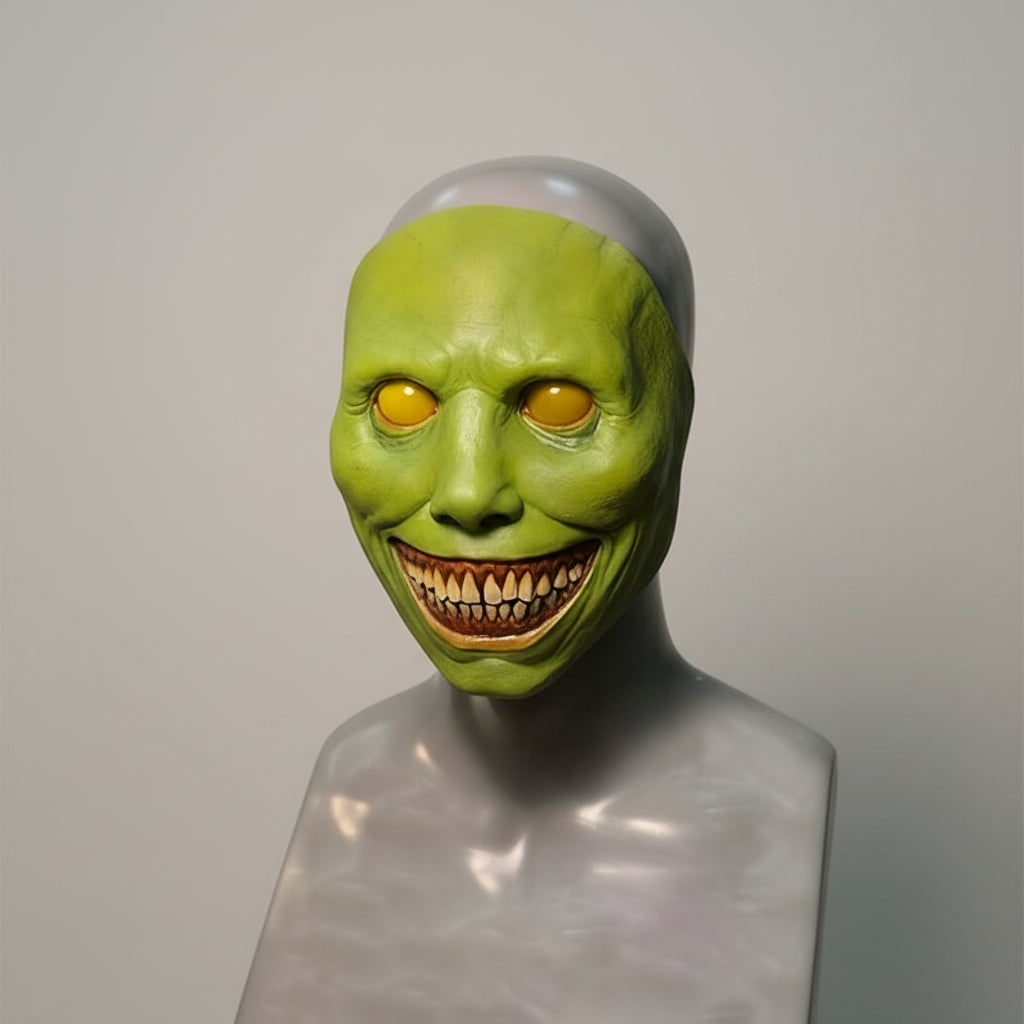 Halloween Maska LED na Twarz Lateksowa Straszna z Szerokim Uśmiechem i Elastycznym Paskiem - Image 2