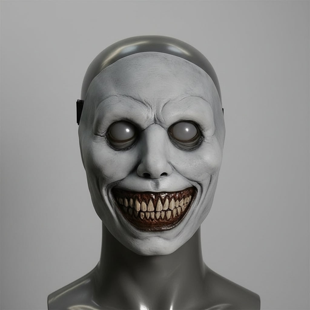 Halloween Maska LED na Twarz Lateksowa Straszna z Szerokim Uśmiechem i Elastycznym Paskiem - Image 7