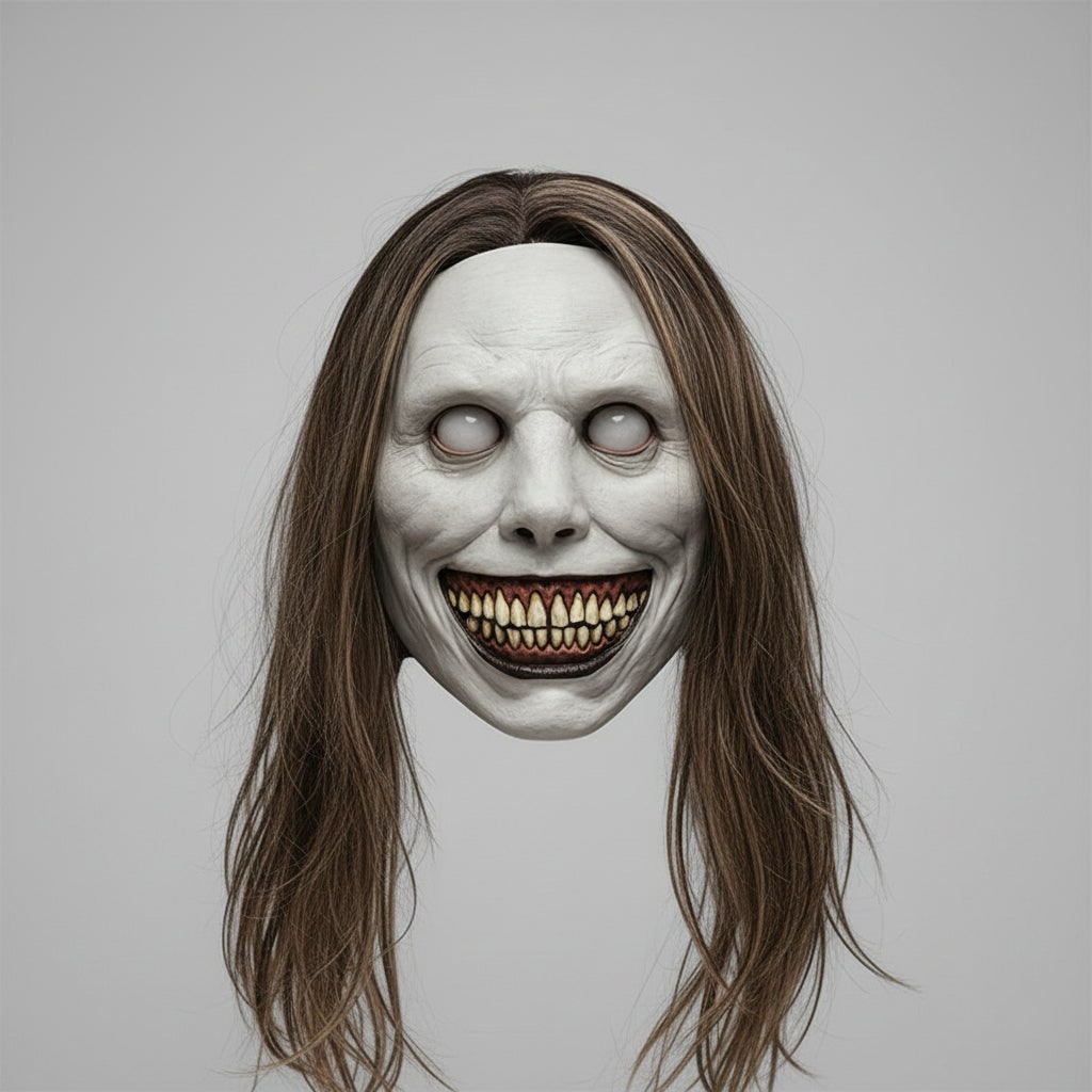 Halloween Maska LED na Twarz Lateksowa Straszna z Szerokim Uśmiechem i Elastycznym Paskiem - Image 9