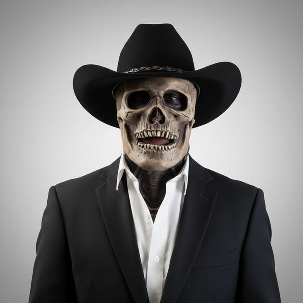Halloween Maska na Całą Głowę Czaszki z Odsłoniętym Mózgiem do Przebrania i Imprezy dla Mężczyzn - Image 2