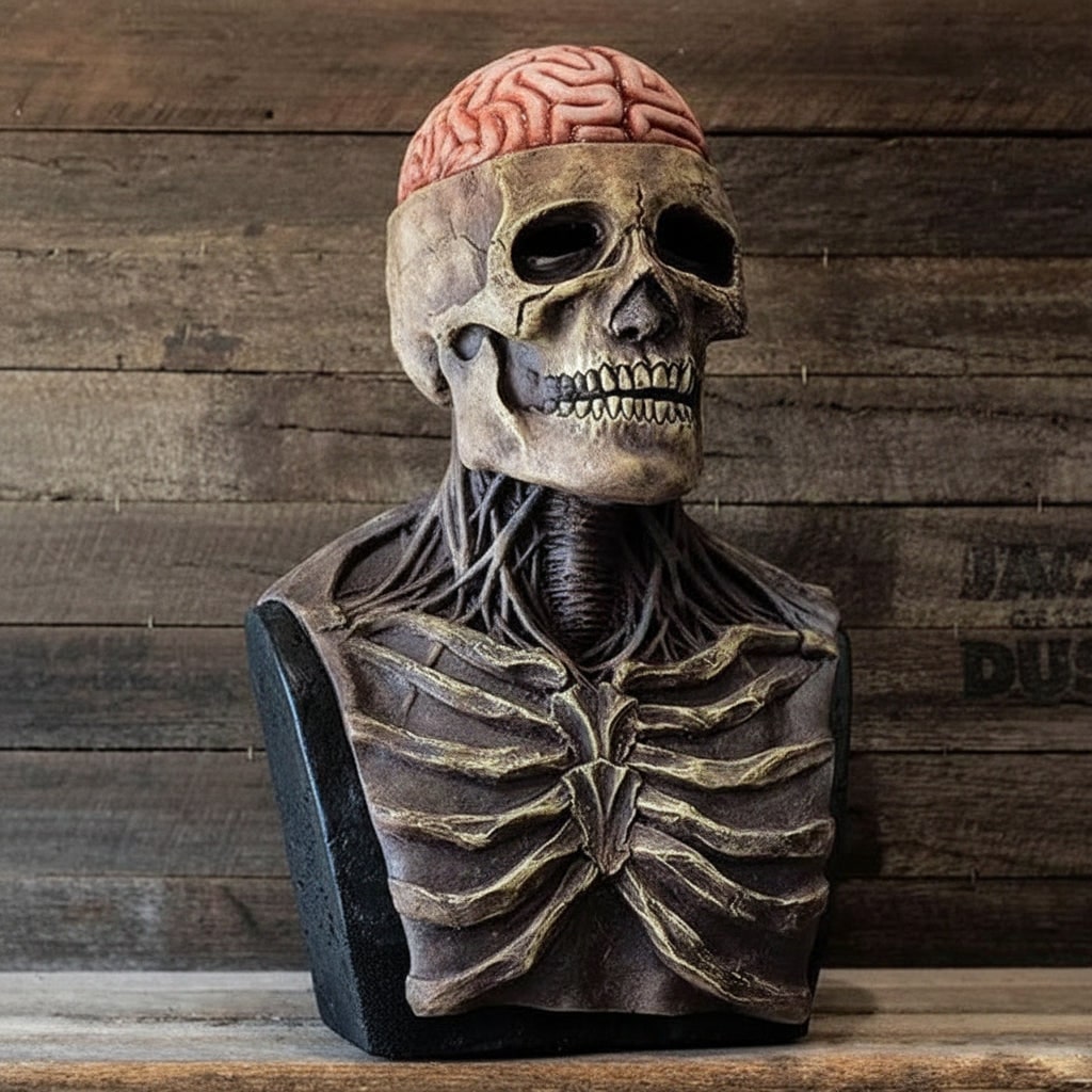 Halloween Maska na Czaszki i Maski z Odsłoniętym Mózgiem Lateksowa Realistyczna do Imprez - Image 1
