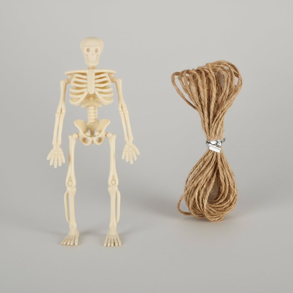 Halloween Miniaturowe Szkielety Ruchome Dekoracyjne ze Sznurkiem do Zawieszenia - Image 3