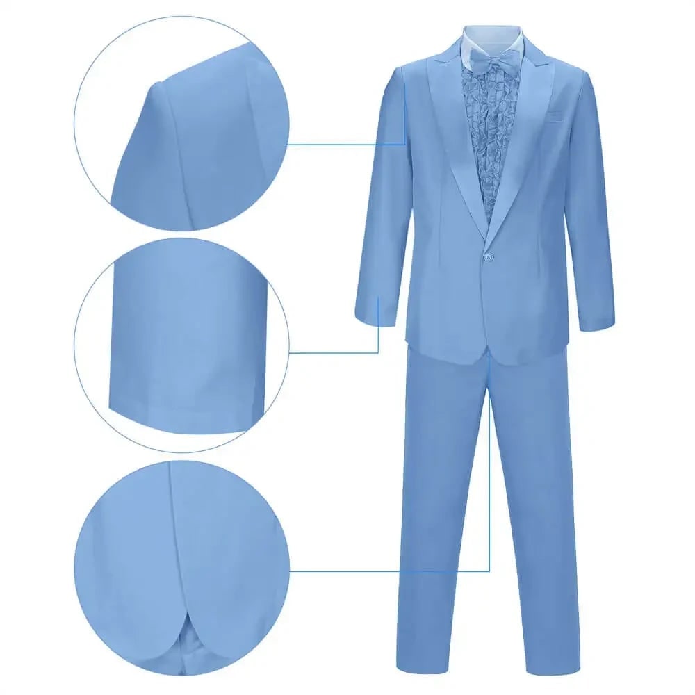 Halloween Męski Strój Garnitur Formalny z Cylindrem i żabotem do Imprezy Na - Image 6