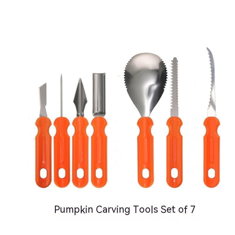 Halloween Narzędzia do Dyni ze Stali Nierdzewnej z Etui i Ergonomicznymi Uchwytami - Image 3