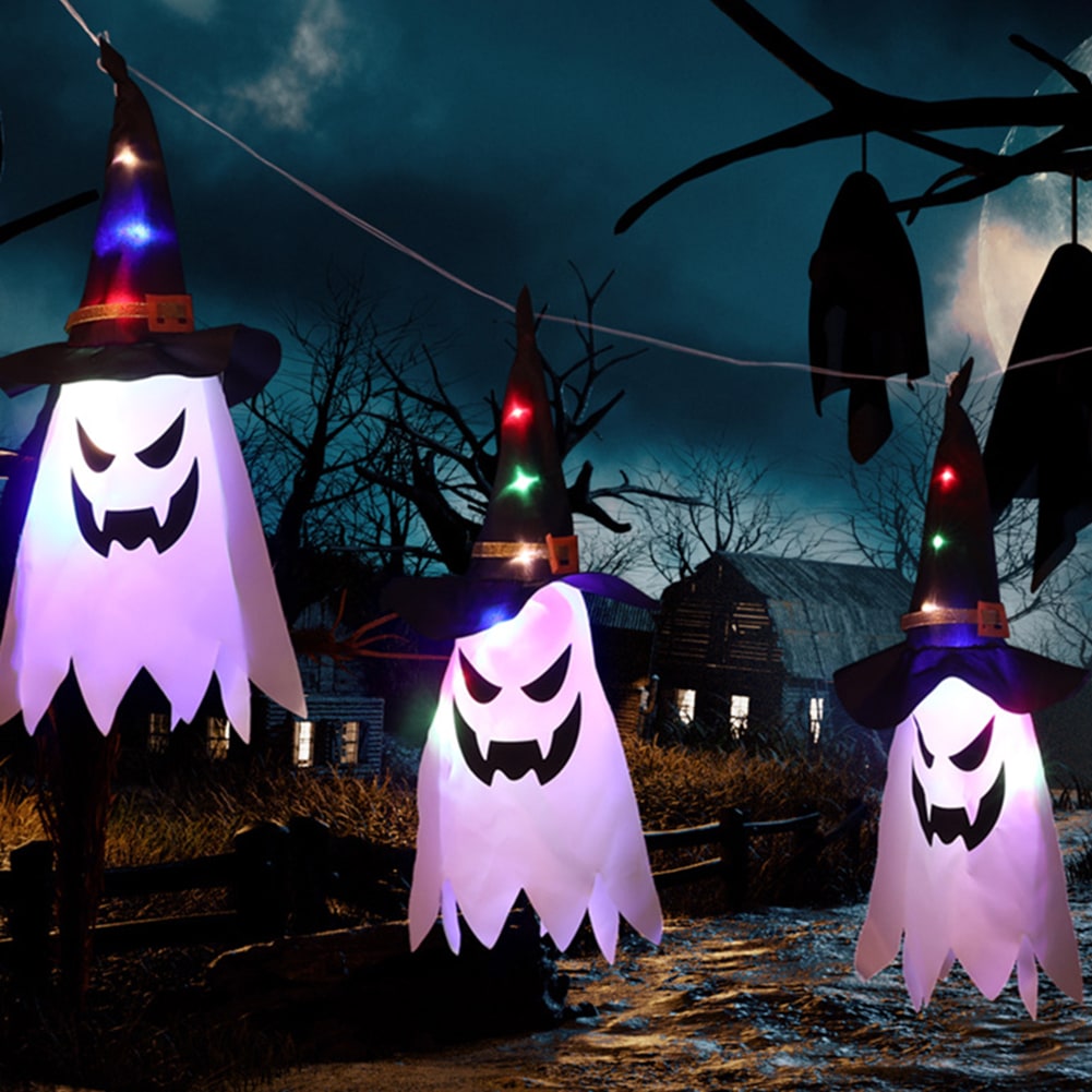 Halloween Ozdoby Wisząca Dekoracja Duch Lampion LED Papierowy do Domu i Imprezy - Image 9
